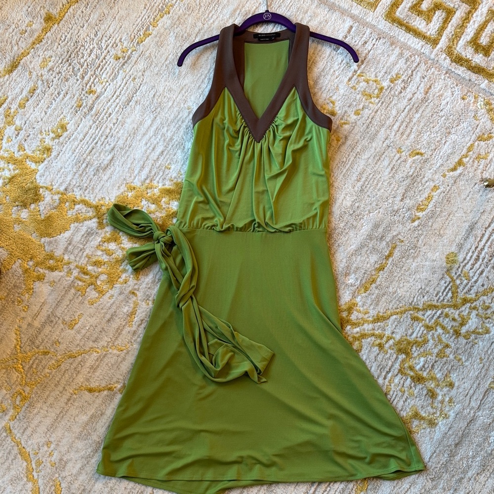 BCBGMaxAzria Green and Brown Dress, xs but fits a small.